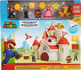 Resim Nintendo Super Mario Deluxe Mantar Krallığı Kalesi Oyun Seti Lisanslı Jakks Pacific