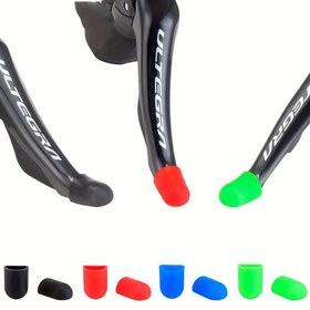 Resim Order A Size Up 1 çift Bisiklet Şanzıman Koruyucu Kılıf, Dağ Bisikleti Manuel Şanzıman Anti Çizik Kılıf, Renkli Silikon Kolu Kılıfı 
