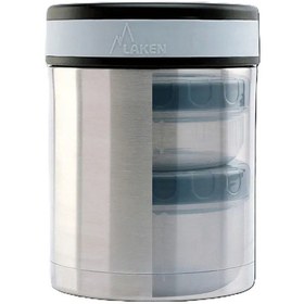 Resim Laken 18/8 Çelik Yemek Termosu 1l + Neopren Kılıf - City - Lkdlp10c Çok Renkli 