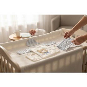 Resim Balbeybi Yenidoğan Ayıcıklı 5 Parça Bebek Hastane Çıkış Seti %100 Pamuk Unisex Kutulu Set Beyaz 