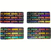 Resim 200 adet/500 adet 30x15mm Güvenlik Boşluğu Tahril Edilemez Gerçek Orijinal Hologram Etiketler Ambalaj Mühürleme için 
