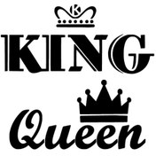 Resim Genel Markalar King Queen Seti Sticker Oto Motor Laptop Duvar Folyo Sticker 40x40 Cm 