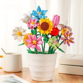Resim Ölümsüz Yapı Taşı Çiçek Masa Süsü Dekorasyon Tatil Hediyesi 