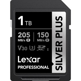 Resim Lexar 1 Tb LSDSIPL001T-BNNNG Sd Professional Silver Plus Sdxc Uhs-I Kart Up To 205MB/S Okuma 150MB/S Yazma Hafıza Kartı 