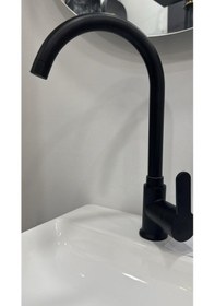 Resim Armour Armatür Lüks Mutfak Eviye Bataryası Siyah Siyah 