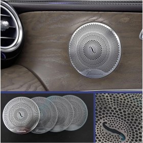 Resim Nidage Mercedes W 205 W213 Hoparlör Kapakları Burmester - Krom Kapak Burmester 4 Adet Takım . 