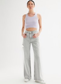 Resim Açelya Okcu Sıfır Kol Crop Triko Bluz 