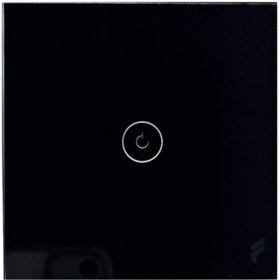 Resim Fonri Akıllı Dokunmatik Tekli Duvar Anahtarı - Siyah 