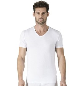 Resim Özkan Underwear Özkan Erkek Modal V Yaka Kısa Kol Atlet 11143 