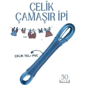 Resim Erbar Hsnet 50 mt Çelik Çamaşır Ipi - M757R939-K89757 