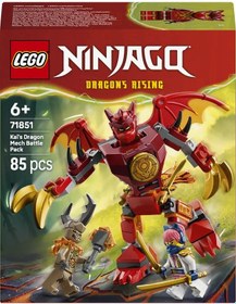 Resim LEGO® NINJAGO® Kai’nin Ejderha Robotu Savaş Paketi 71851 - 6 Yaş ve Üzeri Çocuklar için Yaratıcı Oyuncak Yapım Seti (85 Parça) 