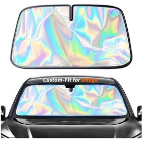 Resim Dodge Ön Cam Güneş Gölgesi İçin Customfit, Araba Güneşlik Kapağı Uv Blok Ön Pencere 