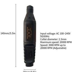 Resim Didadodo Profesyonel Elektrikli Oyma, Parlatma Ve Tırnak Bakım Kalemi - Çok Amaçlı Kullanım 