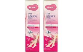 Resim Biowet Tüy Dökücü Sprey 150 ml Hassas Ciltler İçin Kadın 2 Adet Parfüm Etkili Ürün 