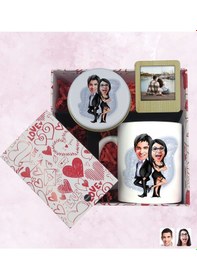 Resim BK Gift Sevgiliye Özel Karikatürlü Kutuda Hediye Seti, Kupa Bardak, Sevgili Hediyesi, Kokulu Mum, Fotoğraflı Çerçeve-9 