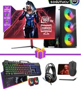 Resim Ramtech Extreme X80 i7-5820K 32 GB 960 GB SSD RX6600 23.6" Dos Sıvı Soğutmalı Masaüstü Oyuncu Bilgisayarı 