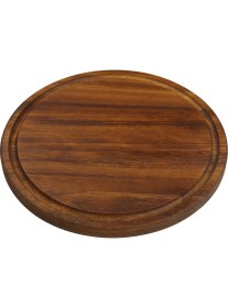 Resim Trio Steak Board Yuvarlak Kanallı Tahta 36 cm 