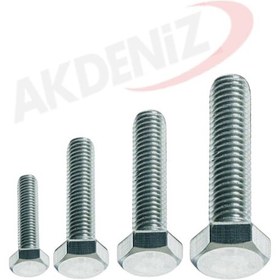 Resim Akdeniz Dın933 M10 100 Mm Galv. Kaplamalı Cıvata 500 Adet 