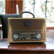 Resim evimdeyokyok Nostaljik Görünümlü Usb Sd Aux Bluetooth Destekli Şarjlı Radyo Rt-780 Tdrtr 