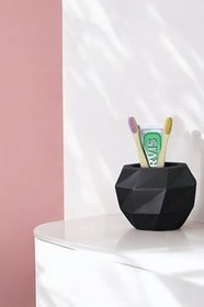 Resim Evene Diş Fırçalığı Diş Fırçalık Diş Fırçası Standı Diş Fırçası Tutucu Siyah Model 20, e.dismodel20 