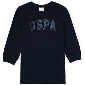 Resim U.S. Polo Assn. Kız Çocuk Lacivert Payet İşlemeli Sweat Örme Elbise 50315624-VR033 