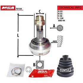Resim MGA 70104 Aks Kafası Dış Absli Oto.Vıt. Marea Brava Bravo 95-98 1.6 16V 22×22×46 