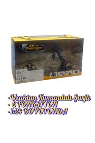 Resim Boratila Toys 1:24 40Mhz Uzaktan Kumandalı Şarjlı 6 Fonksiyon Vinç İş Makinası 