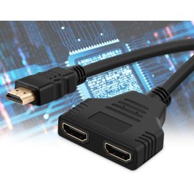 Resim Delixa GüncelÇarşı HDMI Çoklayıcı, Çoğaltıcı, Hdmi Erkek-Hdmi Dişi X 2 Adaptör, Max Çözünürlük 2160p, 30 cm 