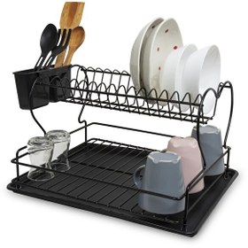 Resim Perilla İki Katlı Tabaklık Krom Kaplama Siyah 71109 