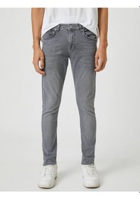 Resim 3SAM40025ND Koton Super Skınny Erkek Jean Pantolon GRİ Gri 