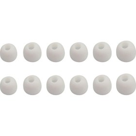 Resim Neevoyu 6 Çift 12 Adet Beyaz Silikon Kulaklık Ucu Takımı - S/m/l Boyutları, 6mm İç Çapı - Kulak Sağlığı İçin Değiştirme Uçları S, M, L 