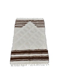 Resim Zehra Abla Halı Yeni El Dokuma Namazlık Seccade Tiftik Yün Siirt Kilimi 6288 