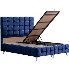 Resim Setaymobilya Baza, Duke Lux Çift Kişilik Lacivert Baza + Başlık, Setay 
