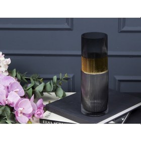 Resim Star Lıne Cam Vazo 10x29 Cm Füme 