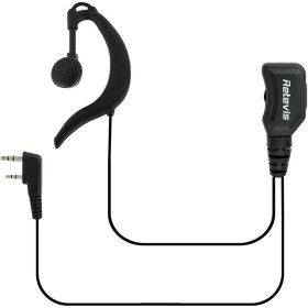 Resim Walkie Talkie G Şekilli Mikrofonlu Kulaklık 2 Pin Ayarlanabilir RT22 RT21 Baofeng Uv-5r 888S Uyumlu 