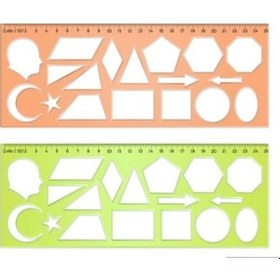 Resim Geometrik Şekiller Şablonu Çok Renkli 