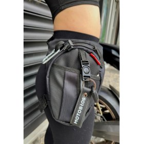 Resim Motobros Premium Su Geçirmez Özel Motosiklet Bacak Çantası 