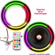 Resim Poke Pixel Ledli 20cm Hoparlör Midrange Kapak Içi Boş 2 Adet Pk-6050 