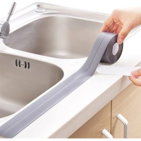 Resim Zavansa Gri Su Sızdırmaz Bant Lavabo Küvet Kenar Bandı (3.2m) 