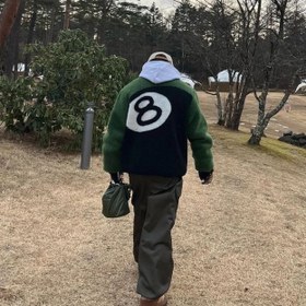 Resim 8 Ball Yünlü Sherpa Ceket - M / Beyaz 