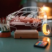 Resim Modiwa Design 3d Mercedes Plakalı Araba Masaüstü 16 Renk Led Lamba 