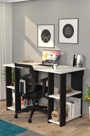 Resim Moonlife Hipo Kitaplıklı Çalışma Masası Siyah 