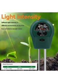 Resim Pazly St-01 3'lu Toprak Ph, Nem Ve Işık Ölçer - Bahçe Bitkileri İçin Kullanımlı Toprak Test Cihazı 