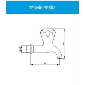 Resim Ar-yak Topaç Kısa Musluk 102109401 Krom 