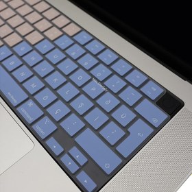 Resim McStorey MacBook Türkçe Q Klavye Koruyucu Mavi Pembe M1-M5 | Air 13.6 A2681 A3113 A3240 A3449 | Pro 14 A2442 A3426 A3434 | Pro 16 A2485 A3429 | Neo 13 | Ultra İnce Silikon Keyboard Cover Touch ID 