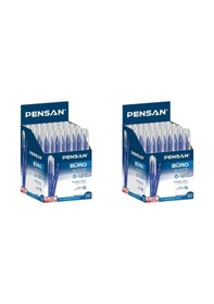 Resim 2 Paket Pensan Büro Mavi Tükenmez Kalem 50'li Toplam 100 Adet Çok Renkli 