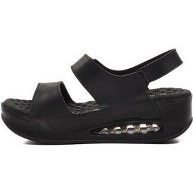 Resim Aryan 100-894 Anatomic Kadın Dolgu Topuk Sandalet Siyah 