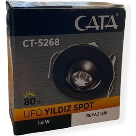 Resim Cata Ct 5268 1 5w Hareketli Led Ufo Yıldız Spot 3200k Günışığı Işık Siyah Kasa Ct 5268 Syh Diğer 