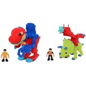 Resim Dino Troop Kids Triceraptor ve T-Rex Figürleri 