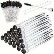 Resim 60 adet Makyaj Aracı Kirpik Kıvırıcı, Kirpik Kombinasyonu ve Uzatması İçin Uygun, Seyahat, İş ve Çeşitli Senaryolar İçin Taşınabilir Kozmetik Aracı, Mükemmel Hediye veya Kendi Kullanımı 